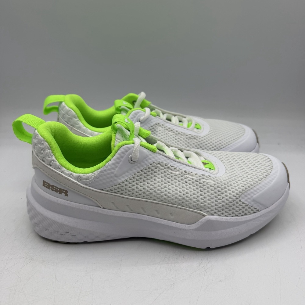 Under Armour Project Rock BSR 5 Shoes Womens Sz 6.5 White Green 3028301-102